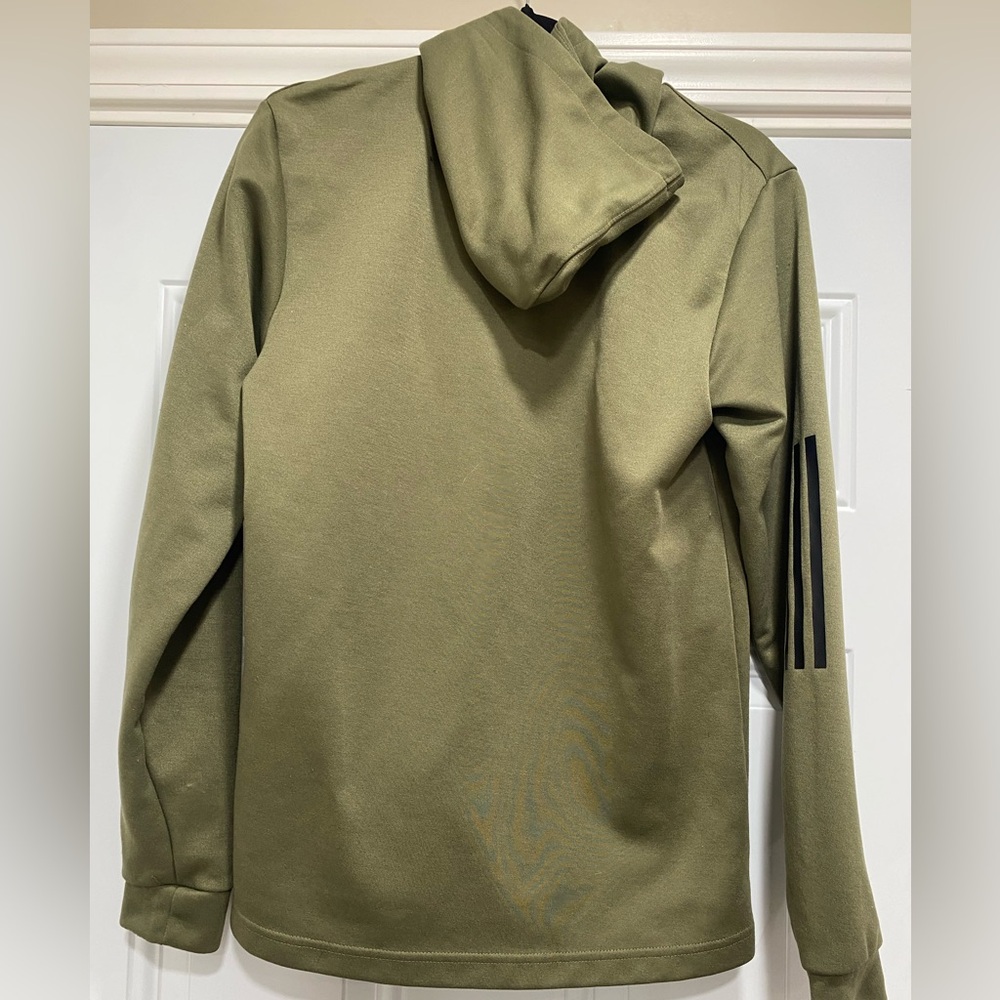 New Adidas hoodie pullover army green S - Picture 2 of 6